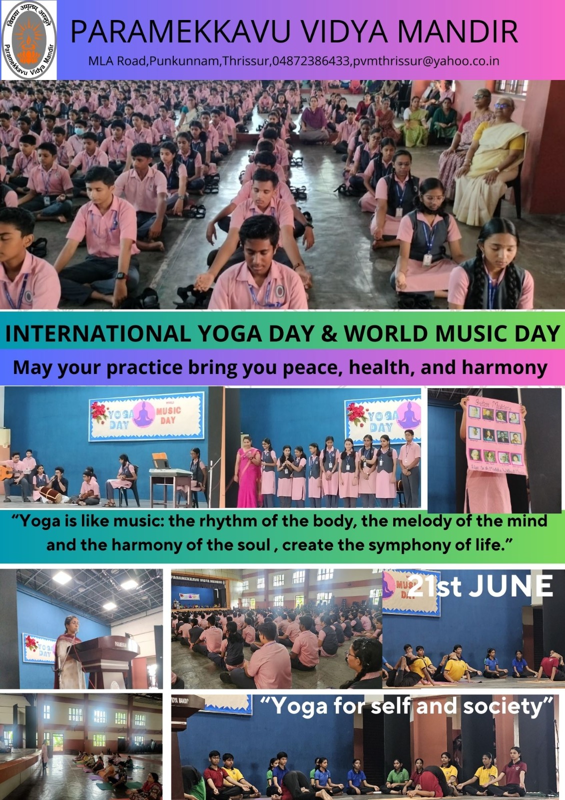 International Yoga Day & World Music Day